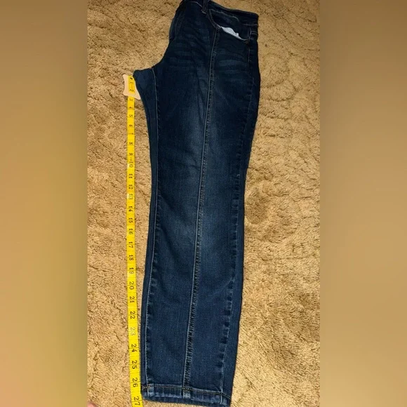 Judy Blue Dark Blue Skinny Jeans with Front Seam - Picture 5 of 6